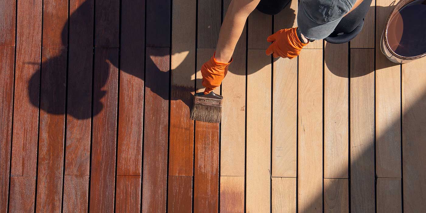 How to stain a deck